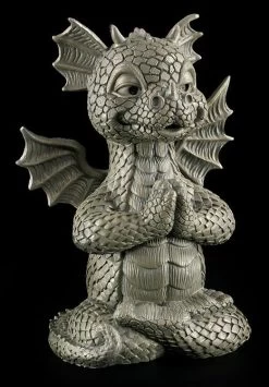 Garten Figur - Drache Meditiert