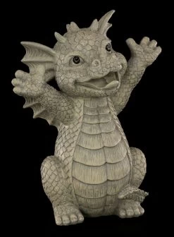 Gartenfigur - Begrüßungs Drache - Hallo