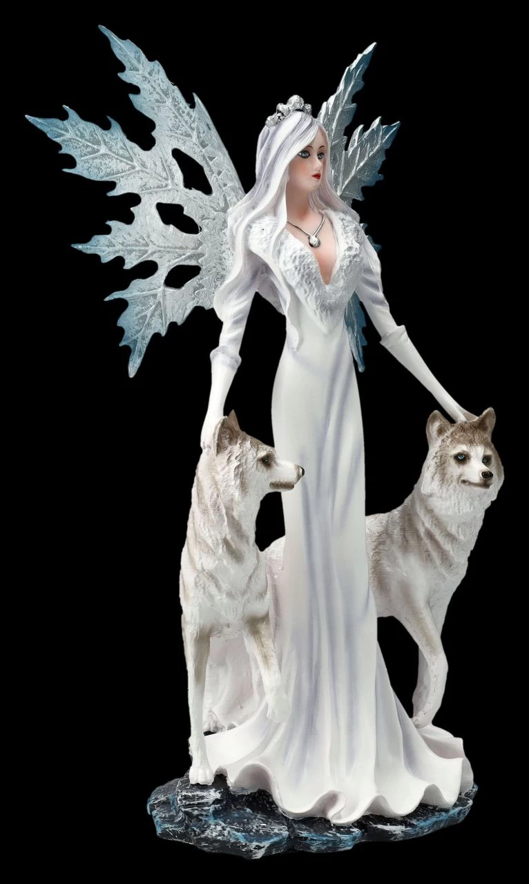 Elfen Figur - Maylea Mit Weißen Wölfen 2 Elfen Figur - Maylea Mit Weißen Wölfen – Bild 2