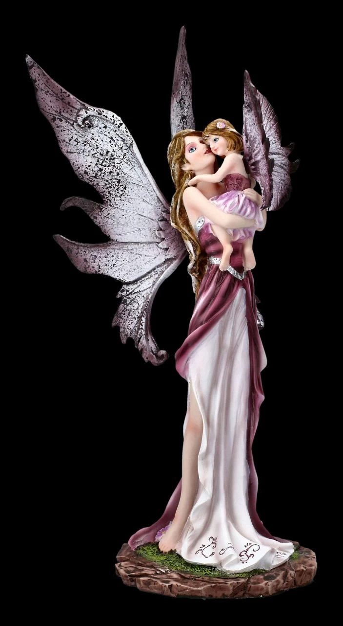 Elfen Figur - Mutter Hält Baby - Freude 2 Elfen Figur - Mutter Hält Baby - Freude – Bild 2