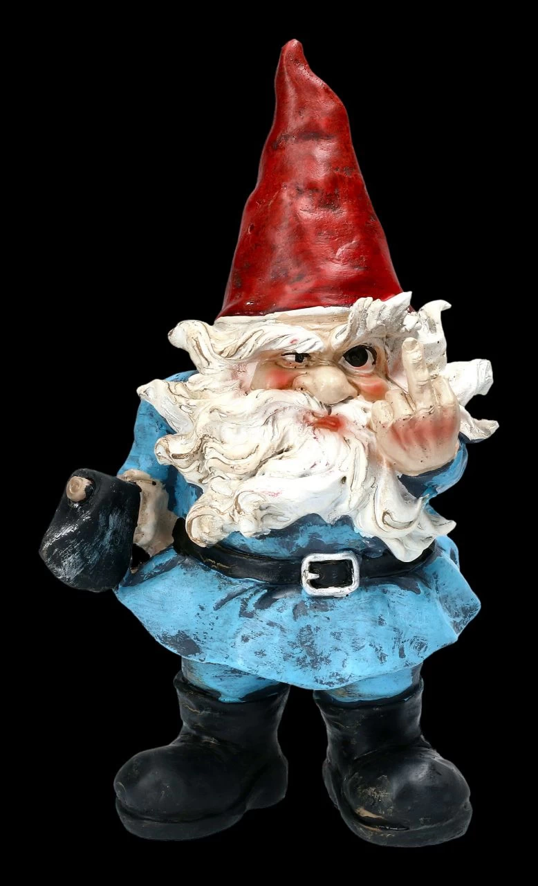 Zwergen Figur Zeigt Mittelfinger 1 Zwergen Figur Zeigt Mittelfinger