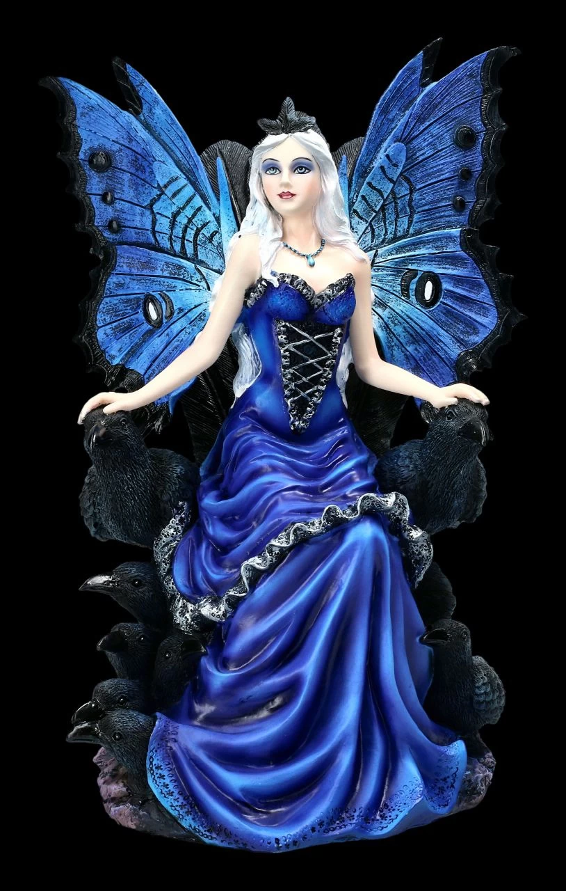 Elfen Figur - Rabenkönigin Auf Thron 2 Elfen Figur - Rabenkönigin Auf Thron – Bild 2