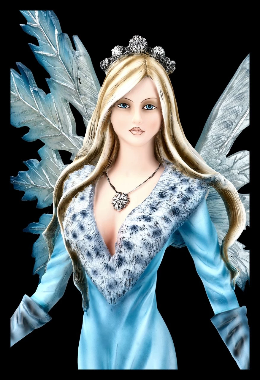 Große Elfen Figur - Kimama Mit Zwei Weißen Wölfen 7 Große Elfen Figur - Kimama Mit Zwei Weißen Wölfen – Bild 7