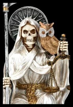 Sitzende Santa Muerte Figur - Weiß -Modell Und Figurengeschäft 2D FS13957 Sitzende Santa Muerte Figur weiss 3 1280x1280