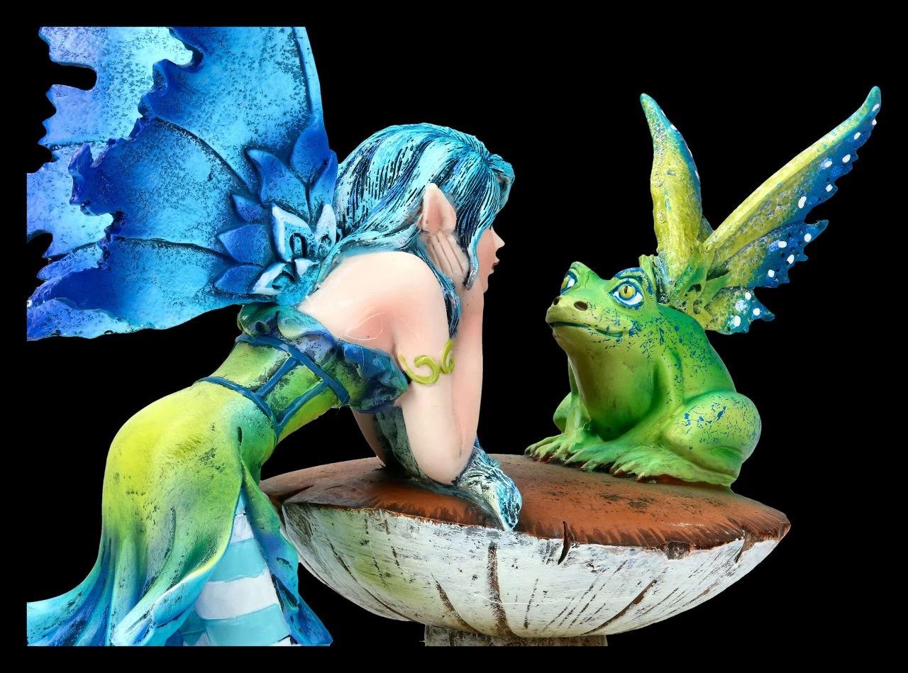 Elfen Figur Mit Frosch - Frog Gossip 8 Elfen Figur Mit Frosch - Frog Gossip – Bild 8