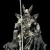 Odin Figur - Göttervater Auf Thron Mit Wölfen