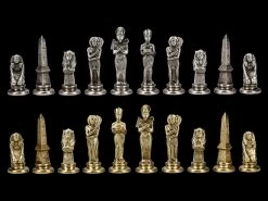Metall Schachfiguren Set - Altes Ägypten -Modell Und Figurengeschäft 2D FS21141 Metall Schachfiguren Set Altes Aegypten 9 1280x1280