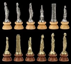 Metall Schachfiguren Set - Römer Vs. Barbaren -Modell Und Figurengeschäft 2D FS21142 Metall Schachfiguren Set Roemer vs Barbaren 8 1280x1280