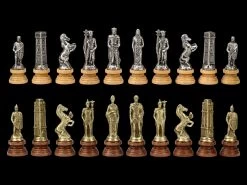 Metall Schachfiguren Set - Römer Vs. Barbaren -Modell Und Figurengeschäft 2D FS21142 Metall Schachfiguren Set Roemer vs Barbaren 9 1280x1280