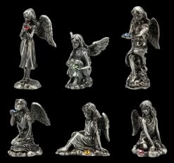 Kleine Zinn Engel Figuren Mit Kristall - 6er Set -Modell Und Figurengeschäft 2D FS21170 Kleine Zinn Engel Figuren mit Kristall 6er Set 3 1280x1280