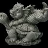Gartenfigur - Drache Mit Schildkröte