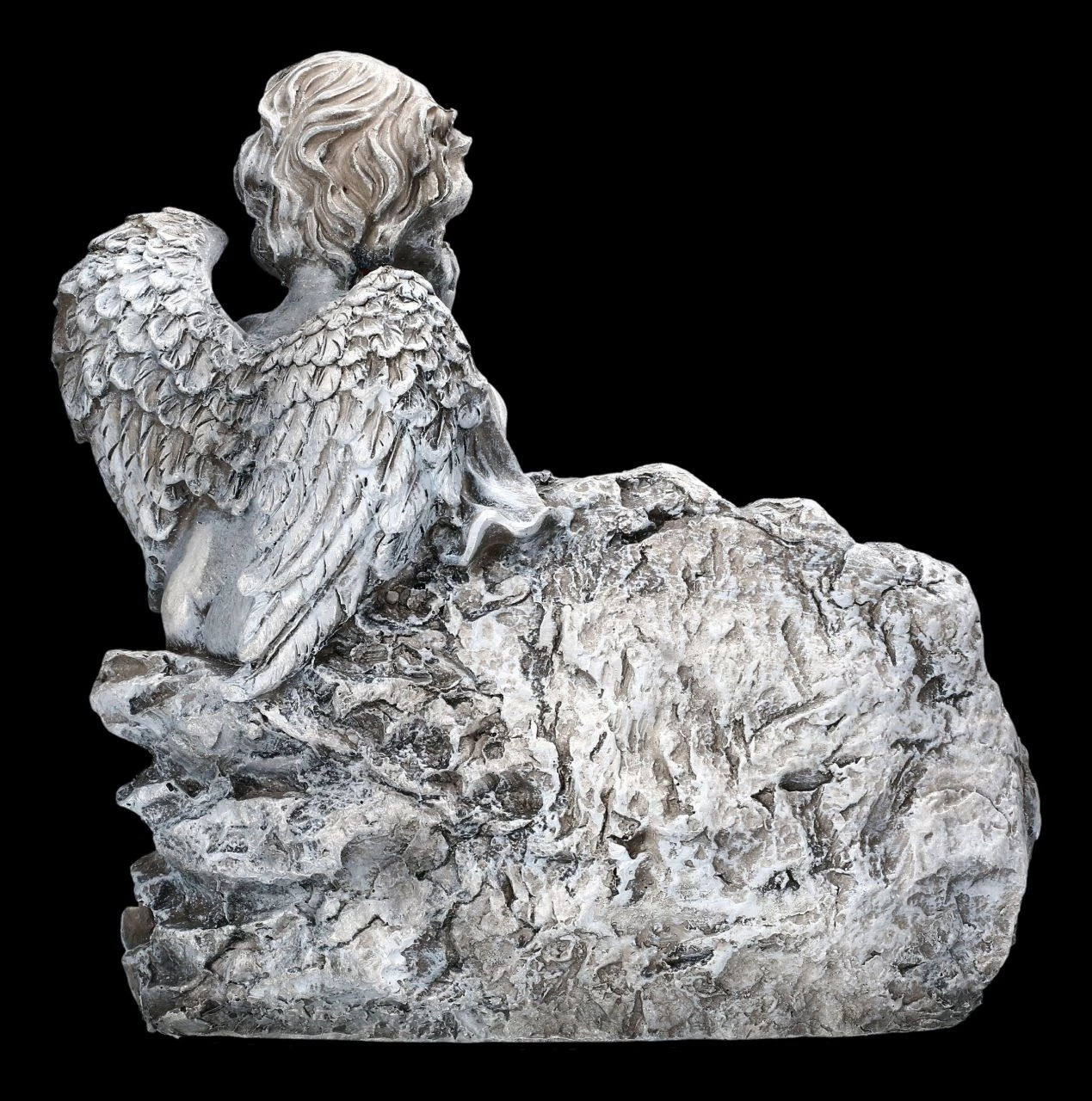 Grabengel Figur Grau - Wir Vermissen Dich 5 Grabengel Figur Grau - Wir Vermissen Dich – Bild 5