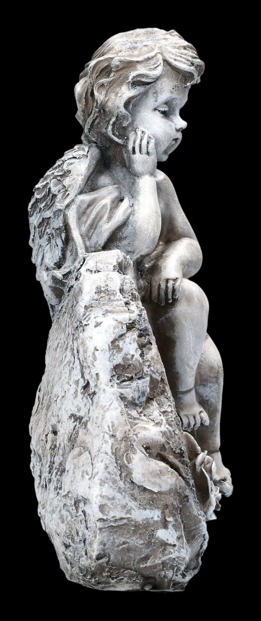 Grabengel Figur Grau - Wir Vermissen Dich 6 Grabengel Figur Grau - Wir Vermissen Dich – Bild 6