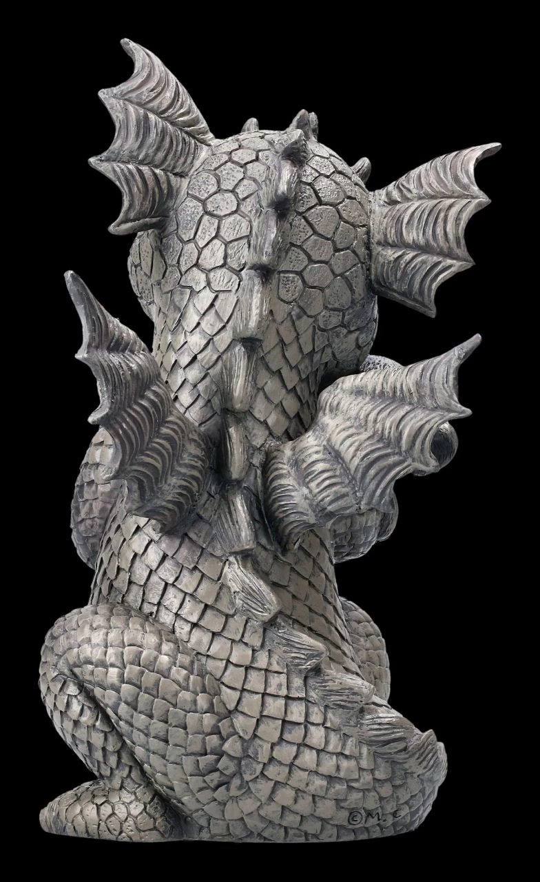 Gartenfigur - Drache Mit Hundewelpe 3 Gartenfigur - Drache Mit Hundewelpe – Bild 3