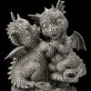 Gartenfigur - Drachen Liebespaar Küsschen