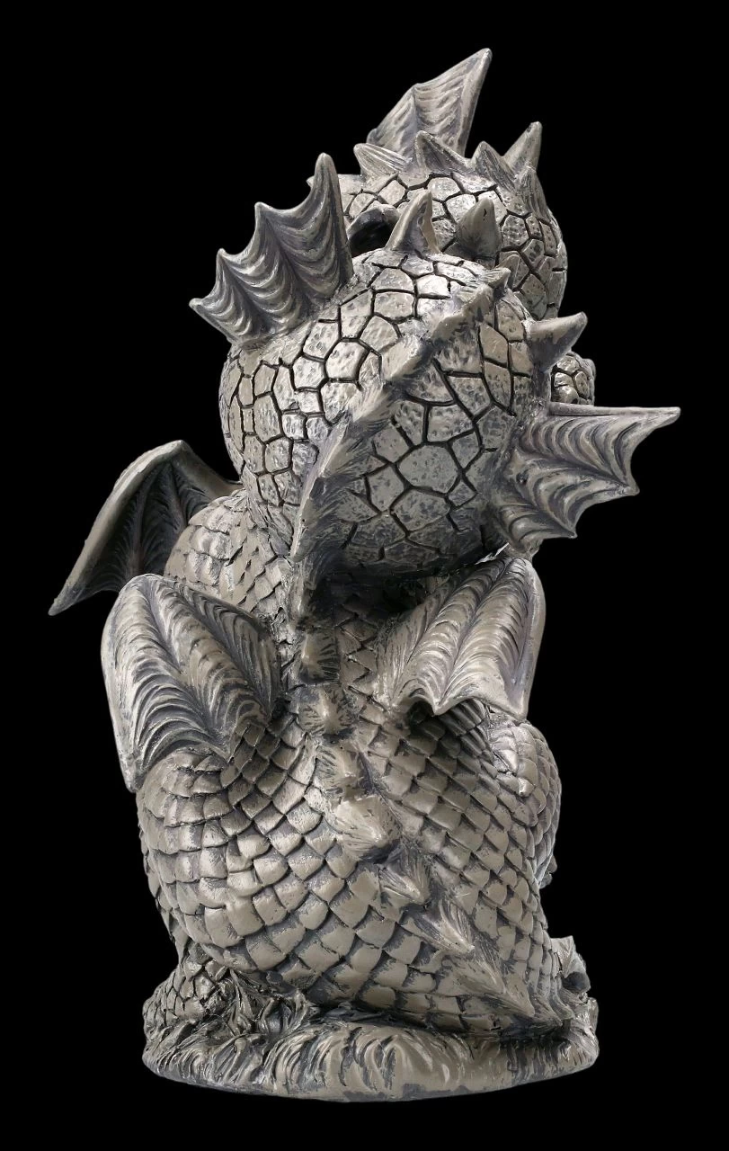 Gartenfigur - Drachen Liebespaar Küsschen 3 Gartenfigur - Drachen Liebespaar Küsschen – Bild 3