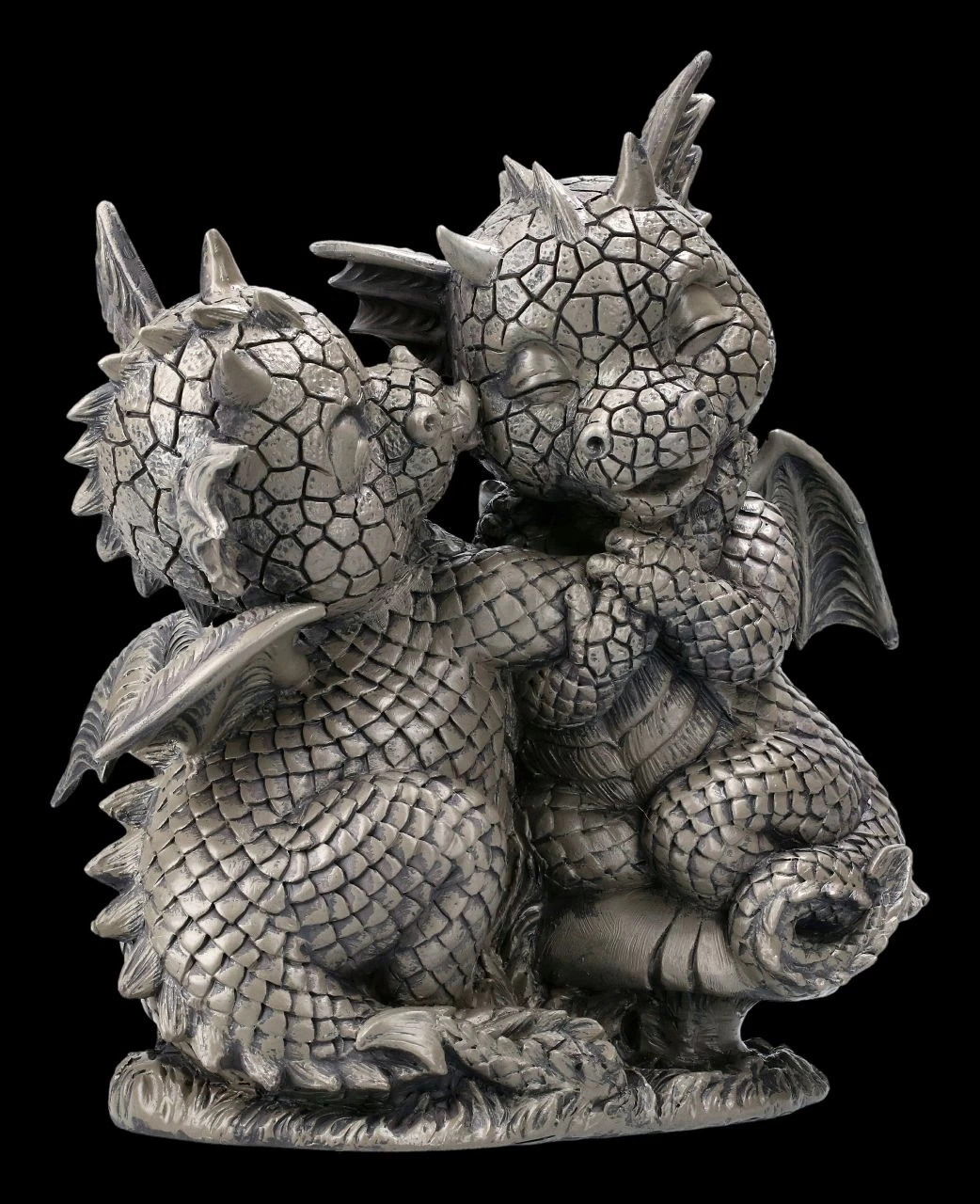 Gartenfigur - Drachen Liebespaar Küsschen 2 Gartenfigur - Drachen Liebespaar Küsschen – Bild 2