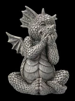Gartenfigur - Drache Lacht Sich Ins Fäustchen Klein