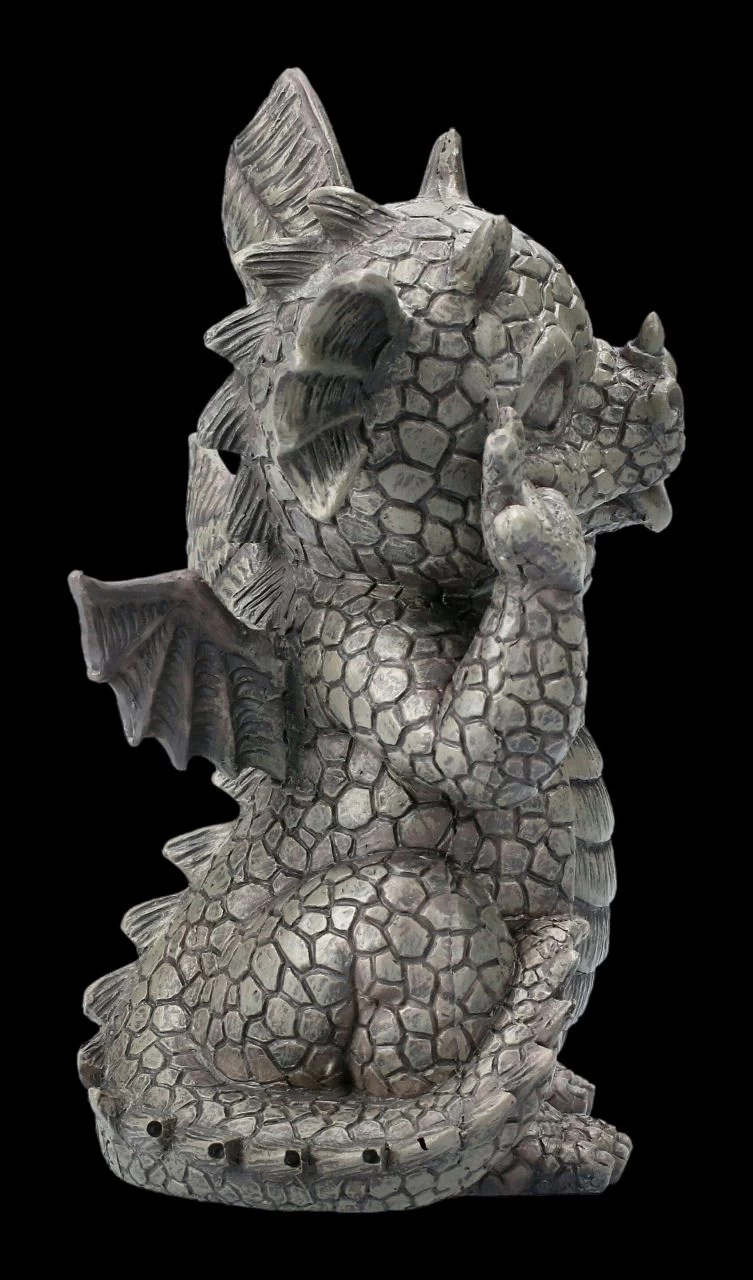 Gartenfigur - Drache Schneidet Grimasse Klein 3 Gartenfigur - Drache Schneidet Grimasse Klein – Bild 3