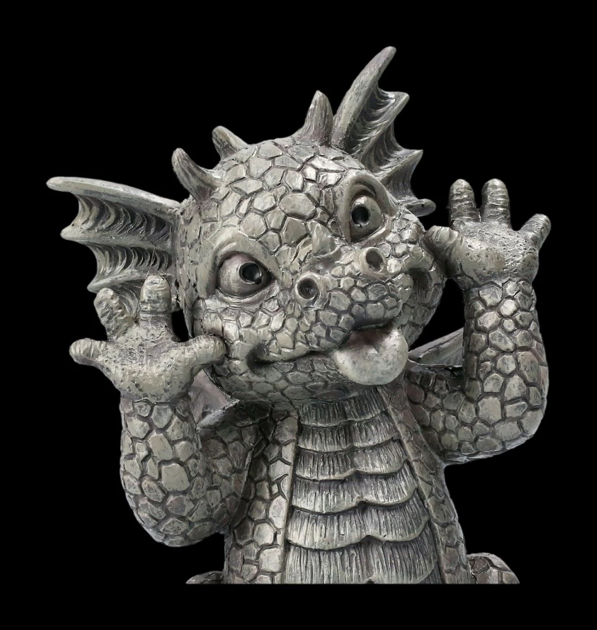 Gartenfigur - Drache Schneidet Grimasse Klein 7 Gartenfigur - Drache Schneidet Grimasse Klein – Bild 7