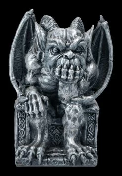 Gargoyle Figur - Kleiner Herrscher Auf Thron