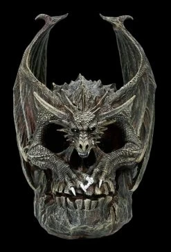 Spiral Drache Auf Totenkopf - Draco Skull