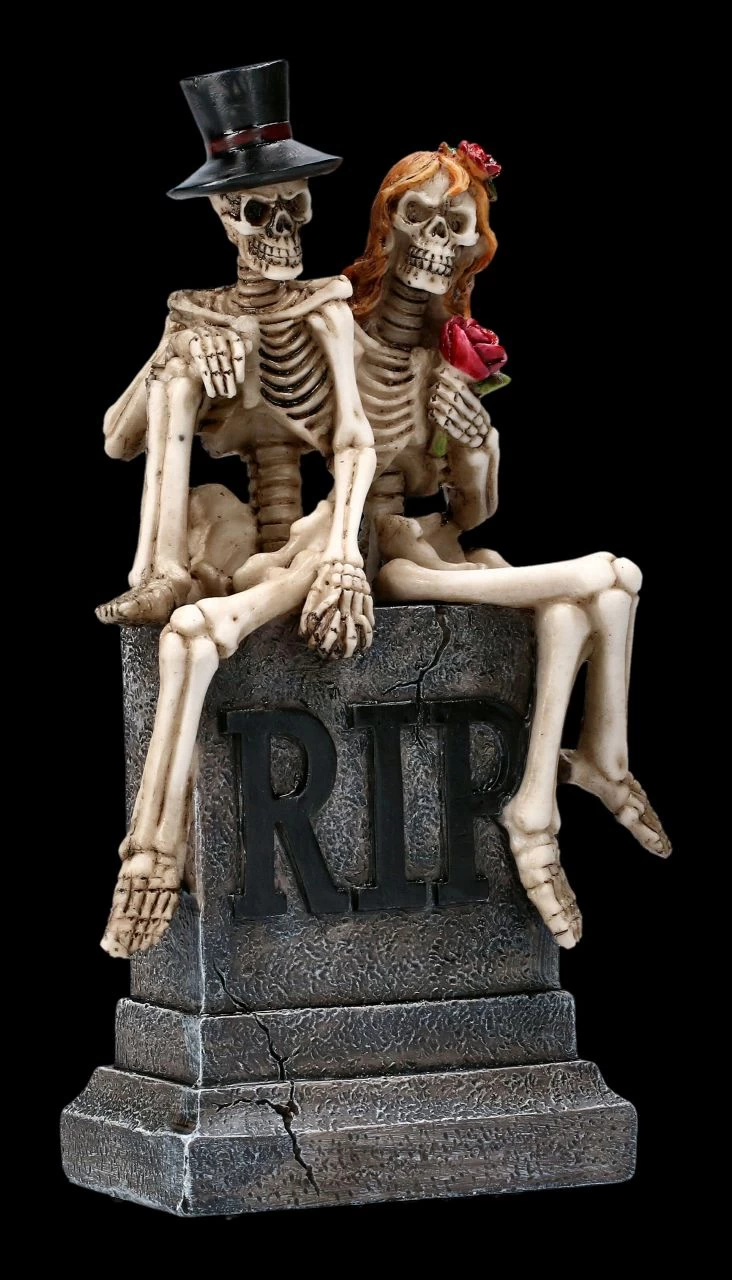 Skelett Figuren - Brautpaar True Love Never Dies 2 Skelett Figuren - Brautpaar True Love Never Dies – Bild 2