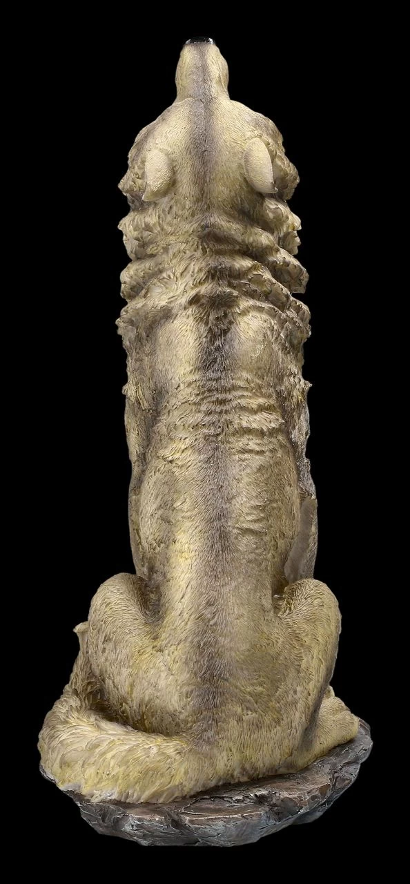 Wolf Figur Groß - Grau Heulend 6 Wolf Figur Groß - Grau Heulend – Bild 6