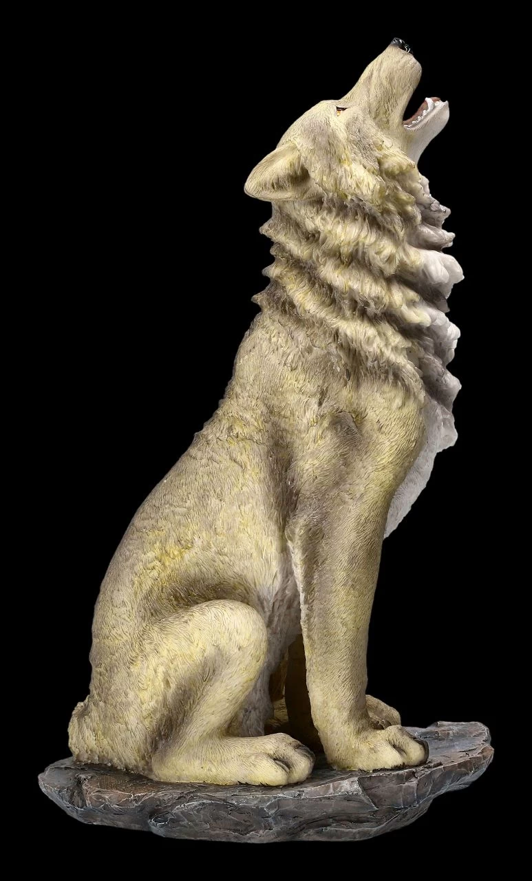 Wolf Figur Groß - Grau Heulend 2 Wolf Figur Groß - Grau Heulend – Bild 2