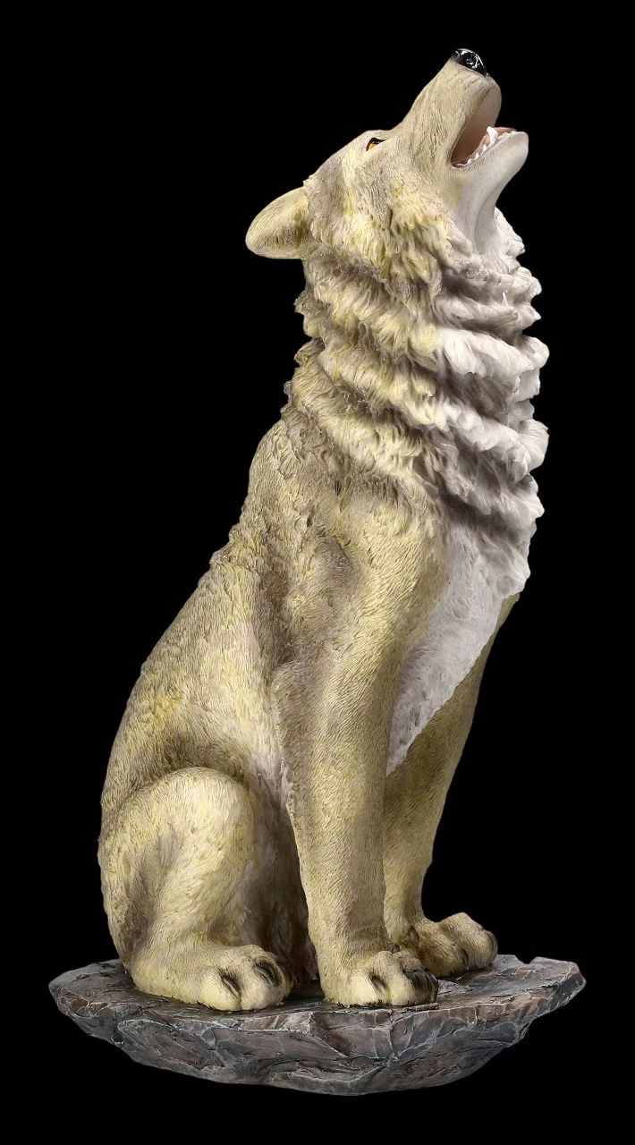 Wolf Figur Groß - Grau Heulend 3 Wolf Figur Groß - Grau Heulend – Bild 3