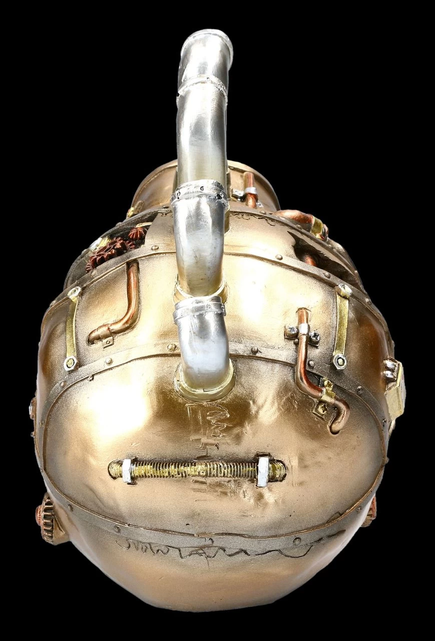 Totenkopf - Pipe Dream Bronzefarben 4 Totenkopf - Pipe Dream Bronzefarben – Bild 4