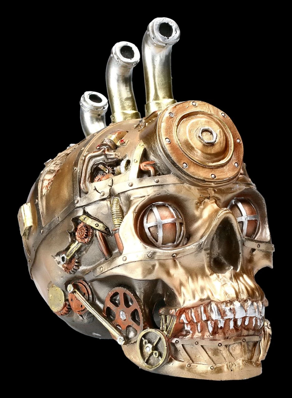 Totenkopf - Pipe Dream Bronzefarben 1 Totenkopf - Pipe Dream Bronzefarben