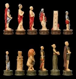 Schachfiguren Set - Römer Vs. Gladiatoren -Modell Und Figurengeschäft 2D FS22989 Schachfiguren Set Romer vs Gladiatoren rechts 1280x1280