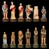 Schachfiguren Set - Römer Vs. Gladiatoren