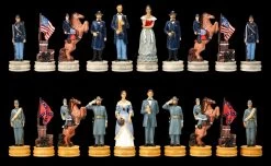 Schachfiguren Set - Amerikanischer Bürgerkrieg -Modell Und Figurengeschäft 2D FS22991 Schachfiguren Set Amerikanischer Burgerkrieg 12 total 1280x1280