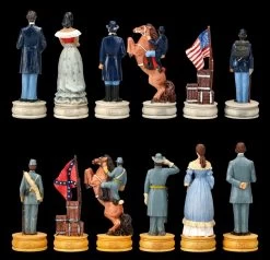 Schachfiguren Set - Amerikanischer Bürgerkrieg -Modell Und Figurengeschäft 2D FS22991 Schachfiguren Set Amerikanischer Burgerkrieg 2 hinten 1280x1280