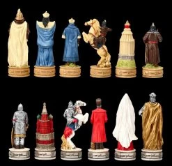 Schachfiguren Set - Russen Vs. Mongolen -Modell Und Figurengeschäft 2D FS22997 Schachfiguren Set Russen vs Mongolen hinten 1280x1280