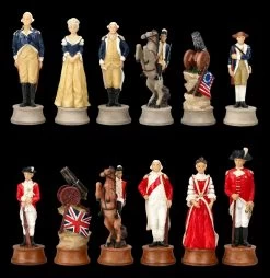 Schachfiguren Set - Amerikanischer Unabhängigkeitskrieg