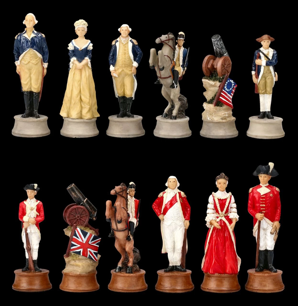 Schachfiguren Set - Amerikanischer Unabhängigkeitskrieg 1 Schachfiguren Set - Amerikanischer Unabhängigkeitskrieg