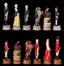 Schachfiguren Set - Amerikanischer Unabhängigkeitskrieg 8 Schachfiguren Set - Amerikanischer Unabhängigkeitskrieg -Modell Und Figurengeschäft 2D FS23001 Schachfiguren Set Amerikanischer Unabhangigkeitskrieg rechts 1280x1280