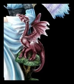 Elfen Figur - Weltenkönigin Mit Drache Blaues Kleid -Modell Und Figurengeschäft 2D FS23162 Elfen Figur Weltenkonigin mit Drache blause Kleid 8 1280x1280