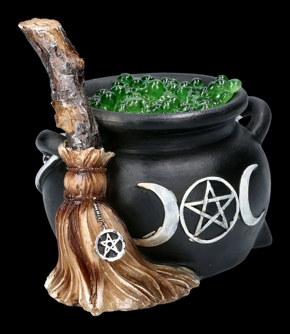 Hexenkessel Dekofigur Mit Beleuchtung 2 Hexenkessel Dekofigur Mit Beleuchtung – Bild 2