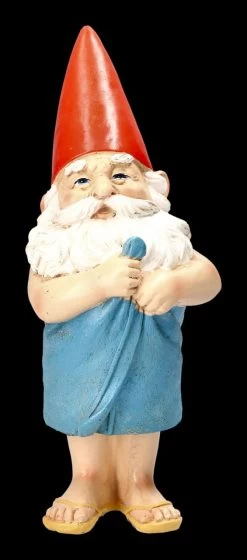 Gartenzwerg Figur Mit Handtuch