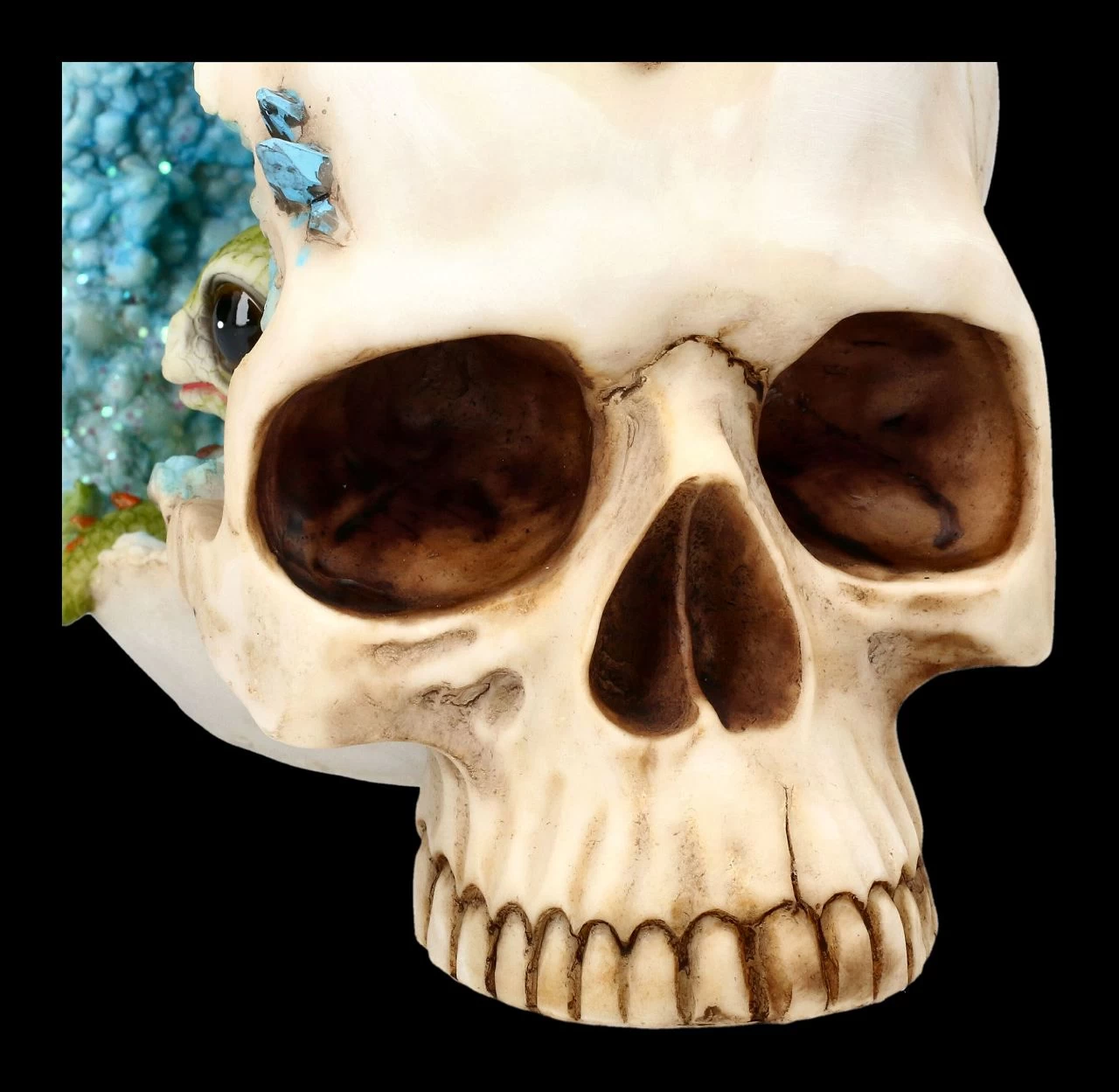 Totenkopf Mit Drache - Crystal Cave Blue 8 Totenkopf Mit Drache - Crystal Cave Blue – Bild 8