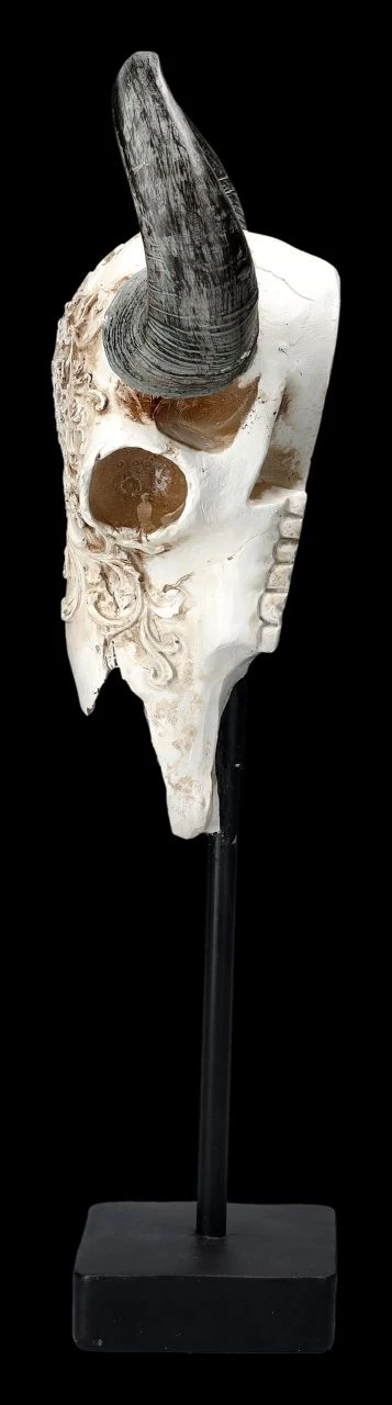 Stier Totenkopf - Verziert Mit Ständer 3 Stier Totenkopf - Verziert Mit Ständer – Bild 3