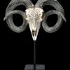 Widder Totenkopf - Verziert Mit Ständer