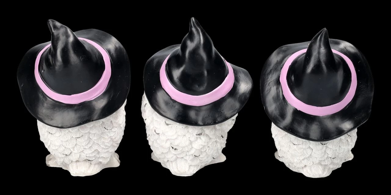 Drei Weise Hexen-Eulen Figuren - Nichts Böses 3 Drei Weise Hexen-Eulen Figuren - Nichts Böses – Bild 3
