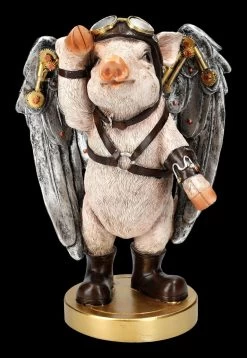 Schweinchen Figur Mit Flügeln - Porky Pilot