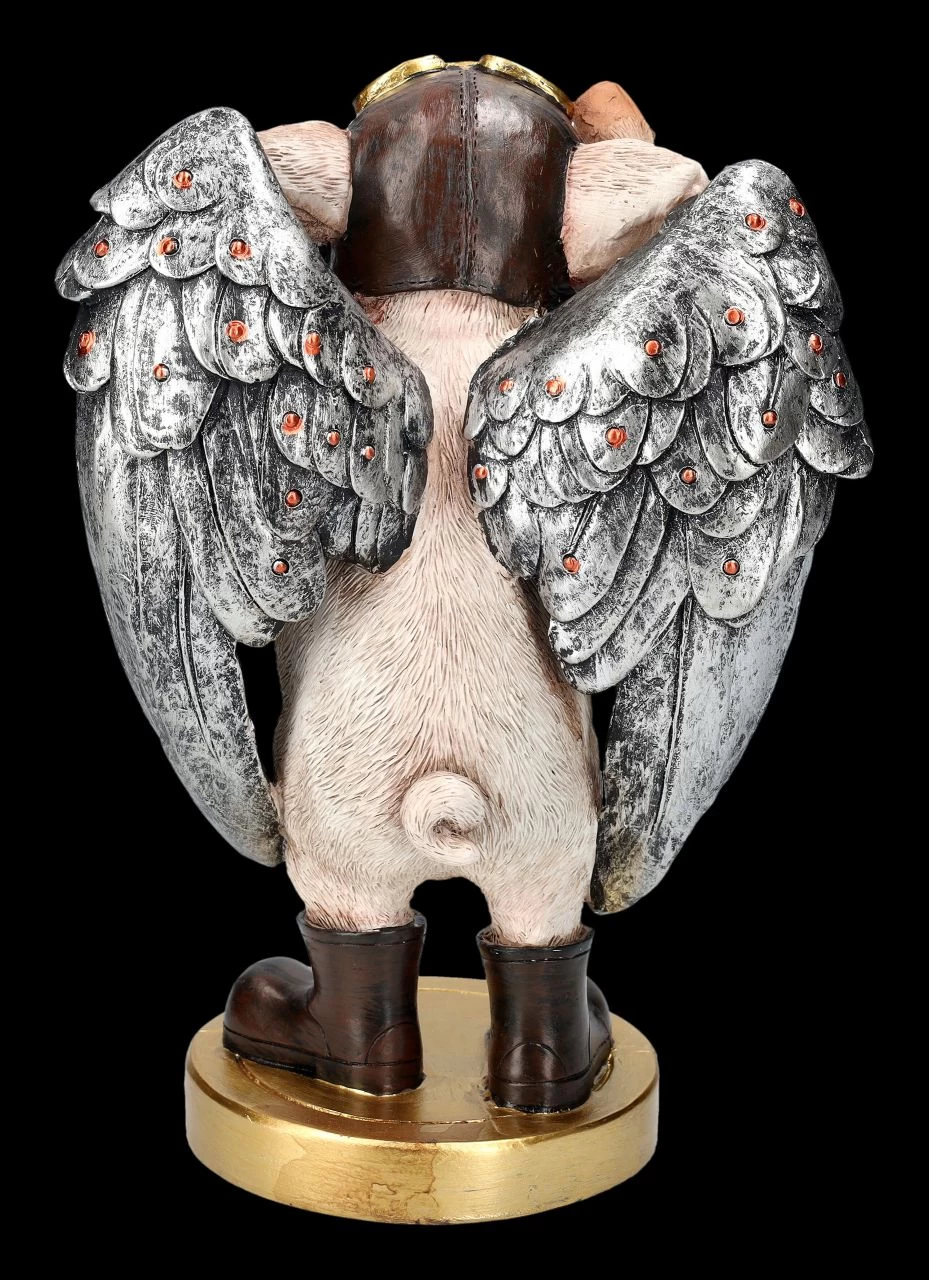 Schweinchen Figur Mit Flügeln - Porky Pilot 5 Schweinchen Figur Mit Flügeln - Porky Pilot – Bild 5