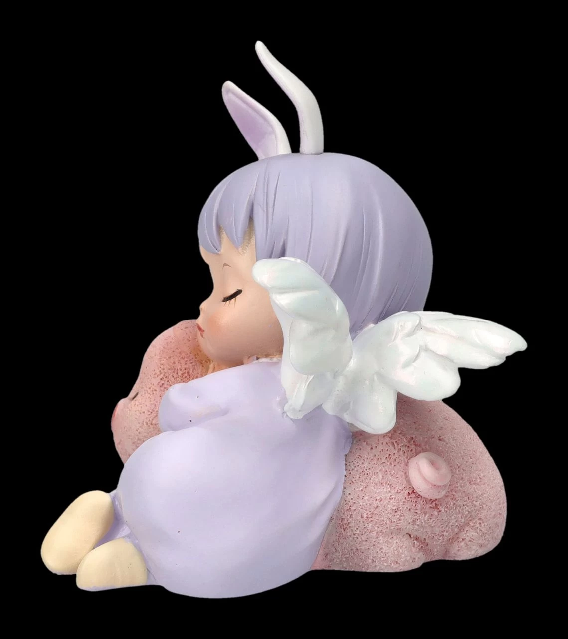 Dekofigur - Schlafendes Engelchen Mit Schweinchen 3 Dekofigur - Schlafendes Engelchen Mit Schweinchen – Bild 3